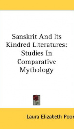 sanskrit and its kindred literatures studies in comparative mythology_cover