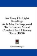 an essay on light reading as it may be supposed to influence moral conduct and_cover