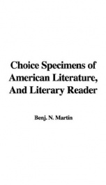 Choice Specimens of American Literature, and Literary Reader_cover