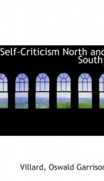 self criticism north and south_cover