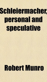 schleiermacher personal and speculative_cover