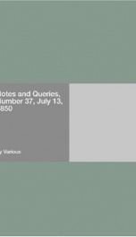 Notes and Queries, Number 37, July 13, 1850_cover