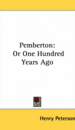 pemberton or one hundred years ago_cover