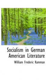 socialism in german american literature_cover