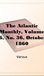The Atlantic Monthly, Volume 06, No. 36, October, 1860_cover