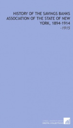 history of the savings banks association of the state of new york 1894 1914_cover