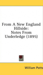 from a new england hillside notes from underledge_cover