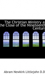 the christian ministry at the close of the nineteenth century_cover