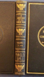a history of the great war volume 1_cover