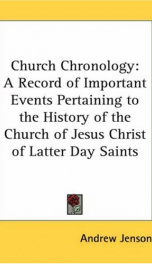 church chronology a record of important events pertaining to the history of the_cover