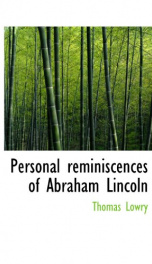 personal reminiscences of abraham lincoln_cover