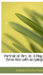 portrait of mrs w a play in three acts with an epilogue_cover