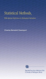 statistical methods with special reference to biological variation_cover