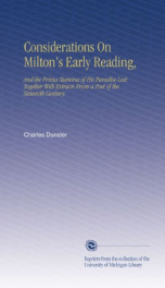 considerations on miltons early reading and the prima stamina of his paradise_cover