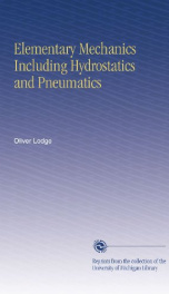 elementary mechanics including hydrostatics and pneumatics_cover