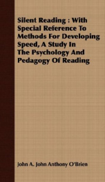 silent reading with special reference to methods for developing speed a study_cover