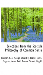 selections from the scottish philosophy of common sense_cover