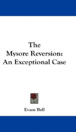 the mysore reversion an exceptional case_cover