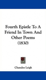 fourth epistle to a friend in town and other poems_cover
