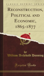 reconstruction political and economic 1865 1877_cover