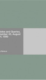 Notes and Queries, Number 43, August 24, 1850_cover