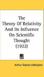the theory of relativity and its influence on scientific thought_cover