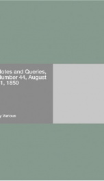 Notes and Queries, Number 44, August 31, 1850_cover