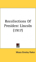 recollections of president lincoln_cover