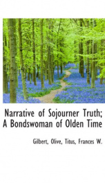 narrative of sojourner truth a bondswoman of olden time_cover