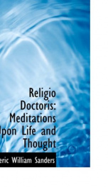 religio doctoris meditations upon life and thought_cover