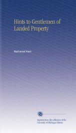 hints to gentlemen of landed property_cover