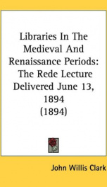 Libraries in the Medieval and Renaissance Periods_cover
