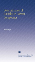 determination of radicles in carbon compounds_cover