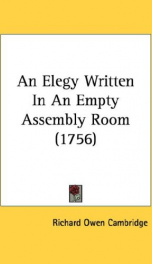 an elegy written in an empty assembly room_cover