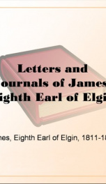 Letters and Journals of James, Eighth Earl of Elgin_cover