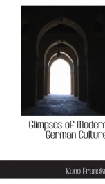 glimpses of modern german culture_cover