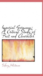 imperial germany a critical study of fact and character_cover