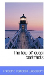 the law of quasi contracts_cover