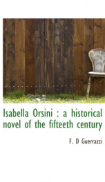 isabella orsini a historical novel of the fifteeth century_cover