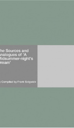 The Sources and Analogues of 'A Midsummer-night's Dream'_cover