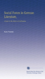 social forces in german literature a study in the history of civilization_cover