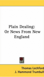 plain dealing or news from new england_cover