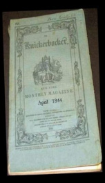 The Knickerbocker, or New-York Monthly Magazine, April 1844_cover
