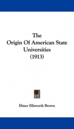 the origin of american state universities_cover