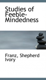 studies of feeble mindedness_cover