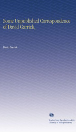 some unpublished correspondence of david garrick_cover
