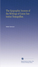 the epigraphic sources of the writings of gaius suetonius tranquillus_cover