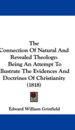 the connection of natural and revealed theology being an attempt to illustrate_cover
