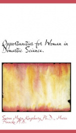 opportunities for women in domestic science_cover