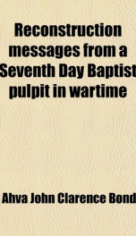 reconstruction messages from a seventh day baptist pulpit in wartime_cover